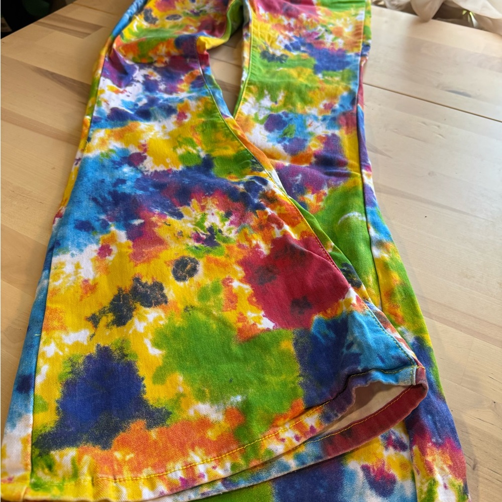 Vibrant Tie-Dye Bell Bottom Pants